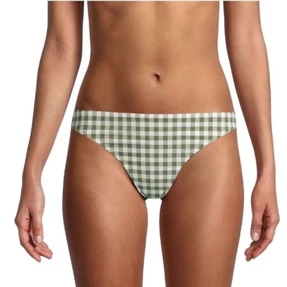 Tory Burch Other - Tory Burch Green Gingham Hipster Bikini Bottoms